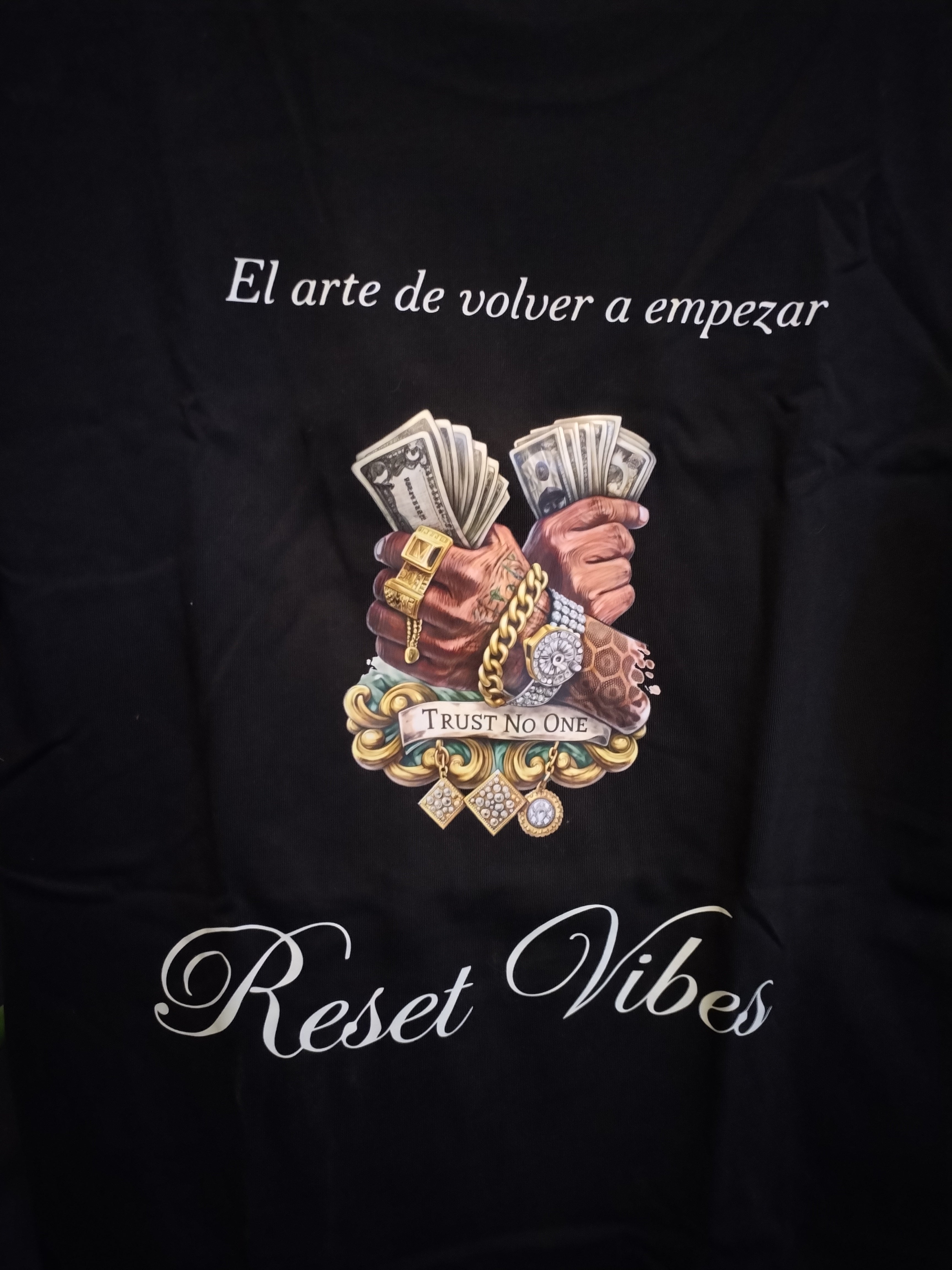CAMISETA SEMI OVERSIZED MASCULINA DOLLAR NEGRA