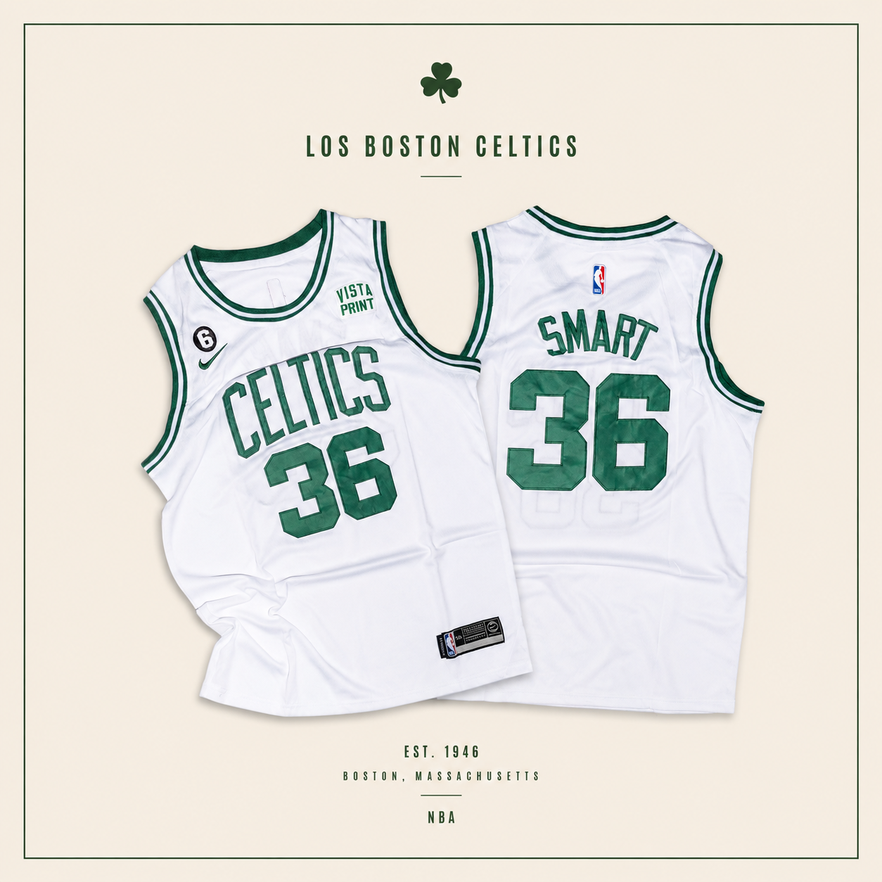 JERSEY NBA LOS BOSTON CELTICS