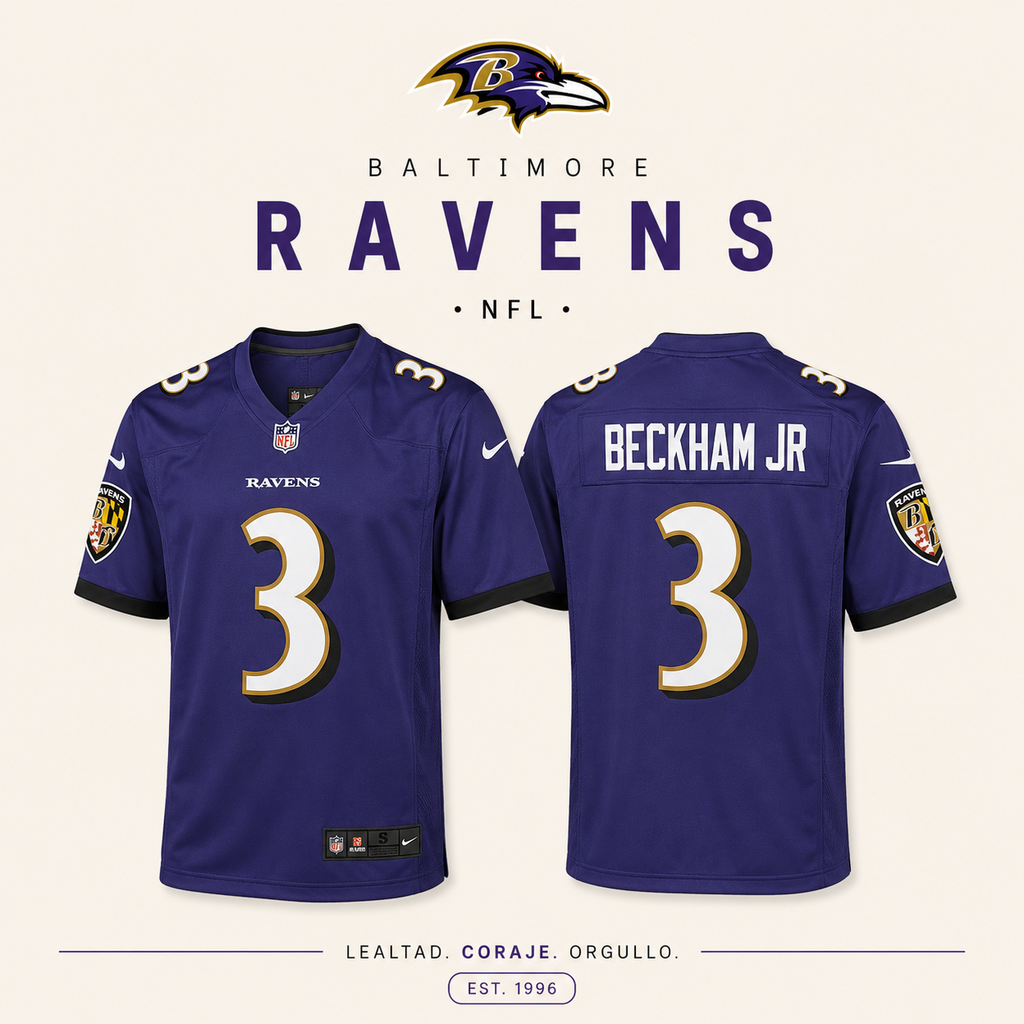 JERSEY NFL BALTIMORE RAVENS BECKHAM JR 3
