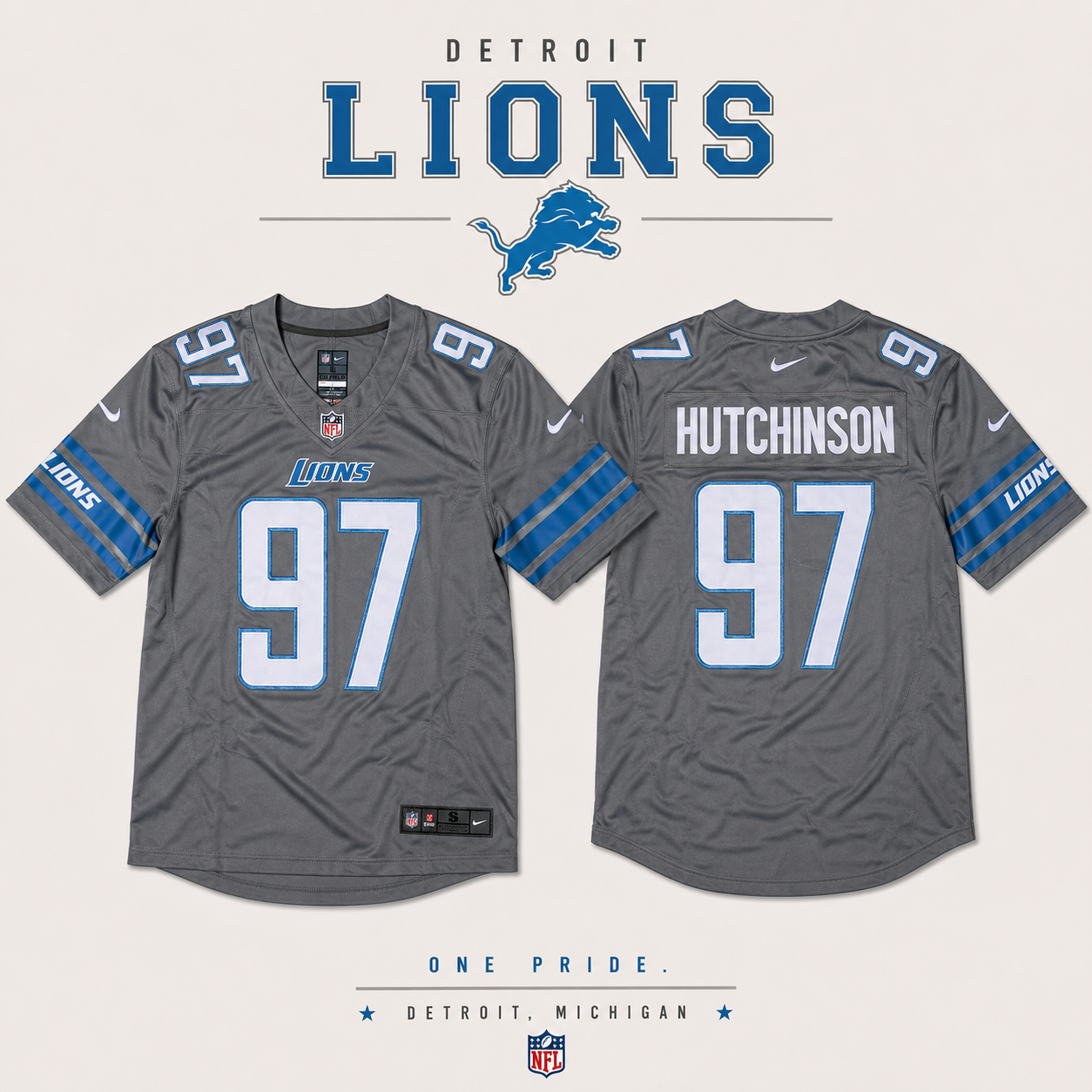 JERSEY NFL DETROT LIONS