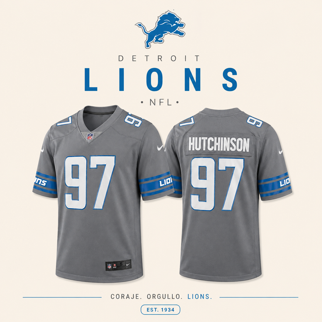 JERSEY NFL DETROT LIONS HUTCHINSON 97