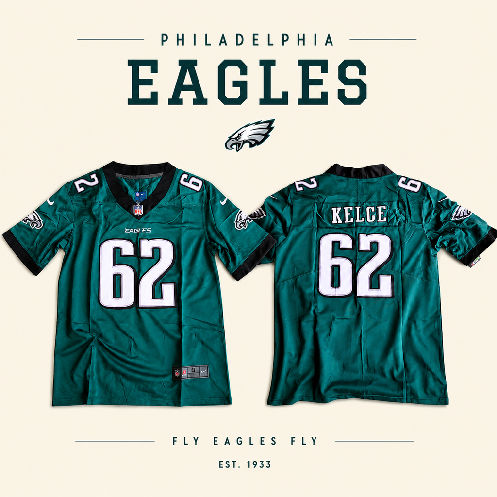 JERSEY NFL PHILADELPHIA EAGLES KELCE 62