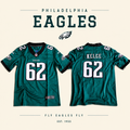 JERSEY NFL PHILADELPHIA EAGLES KELCE 62