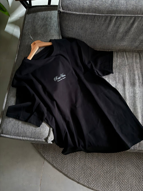 CAMISETA SEMI OVERSIZED MASCULINA MONACO NEGRA