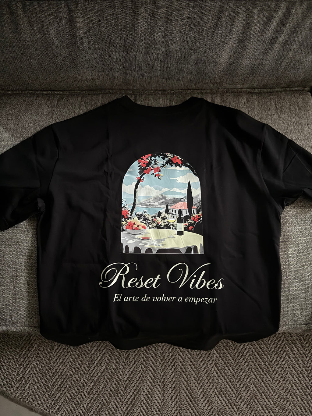 CAMISETA SEMI OVERSIZED MASCULINA MONACO NEGRA