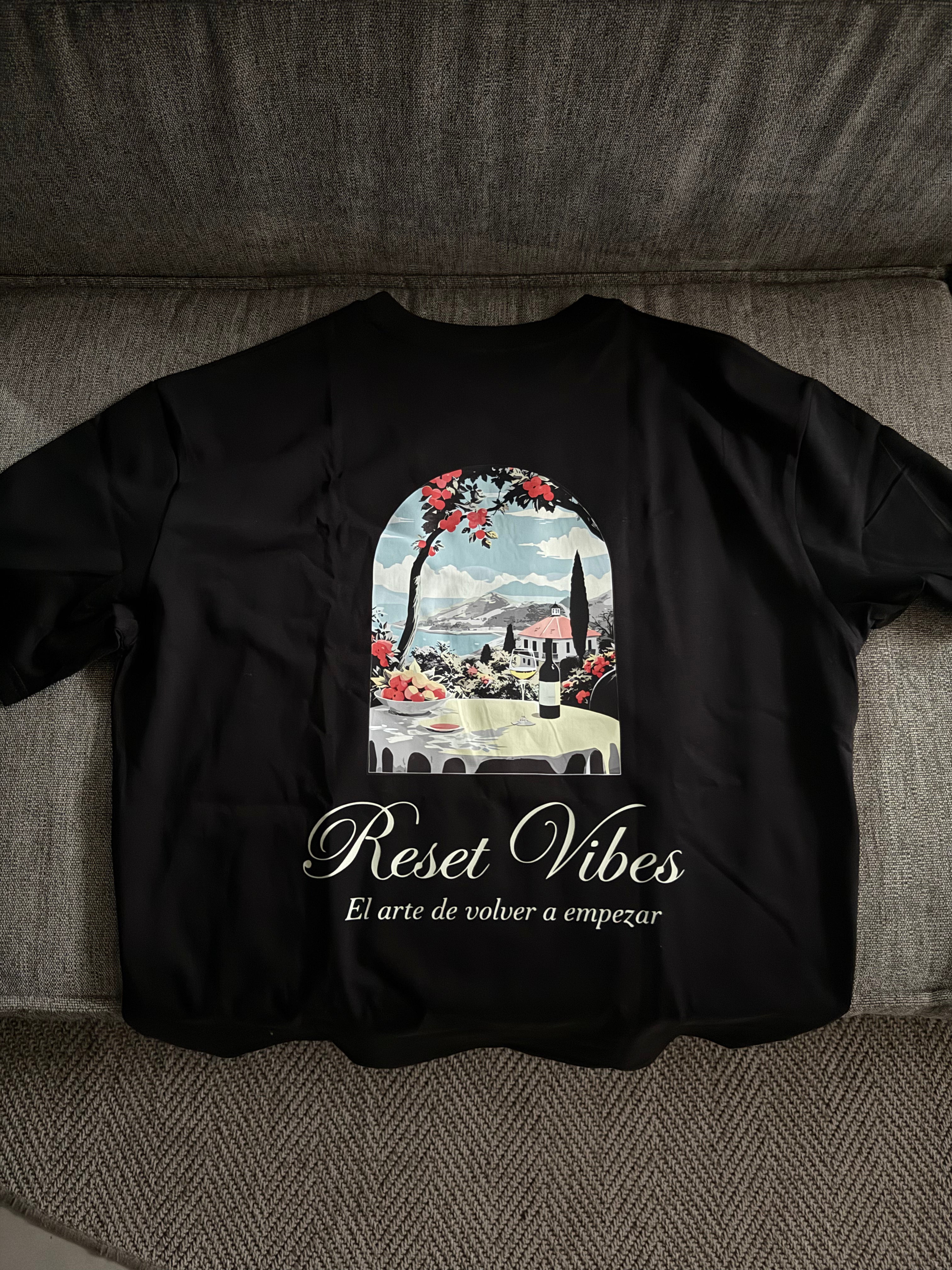 CAMISETA SEMI OVERSIZED MASCULINA MONACO NEGRA