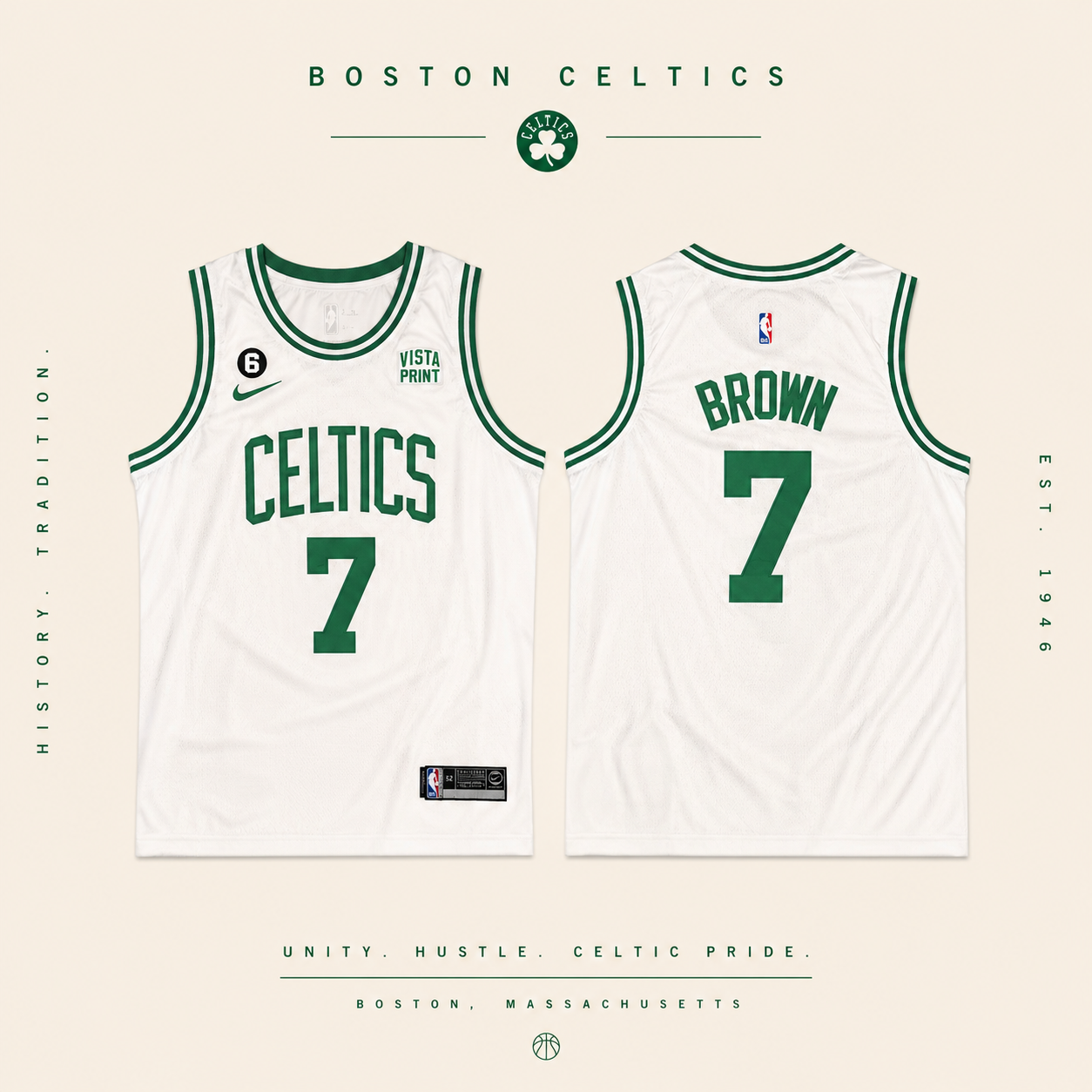 JERSEY NBA LOS BOSTON CELTICS