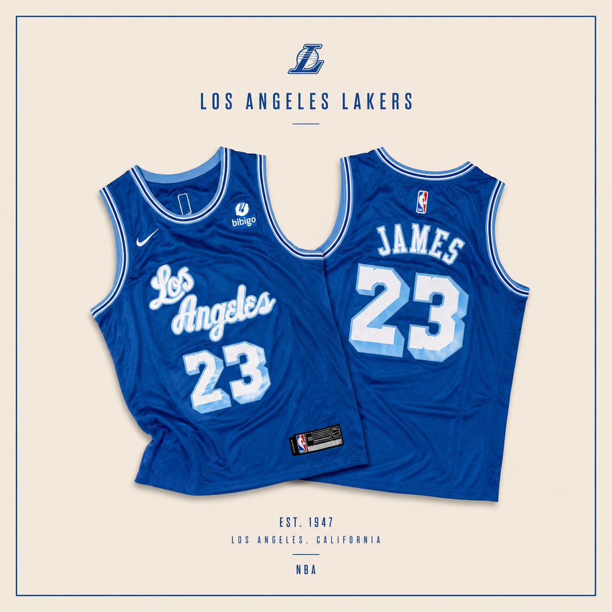 JERSEY NBA ANGELES LAKERS