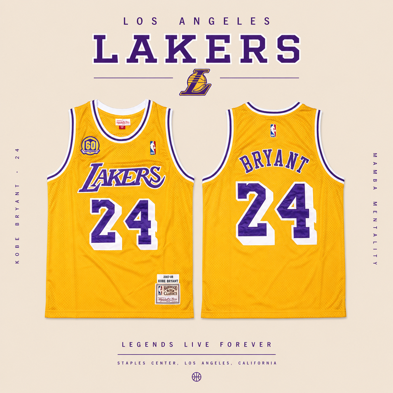 JERSEY NBA LOS ANGELES LAKERS