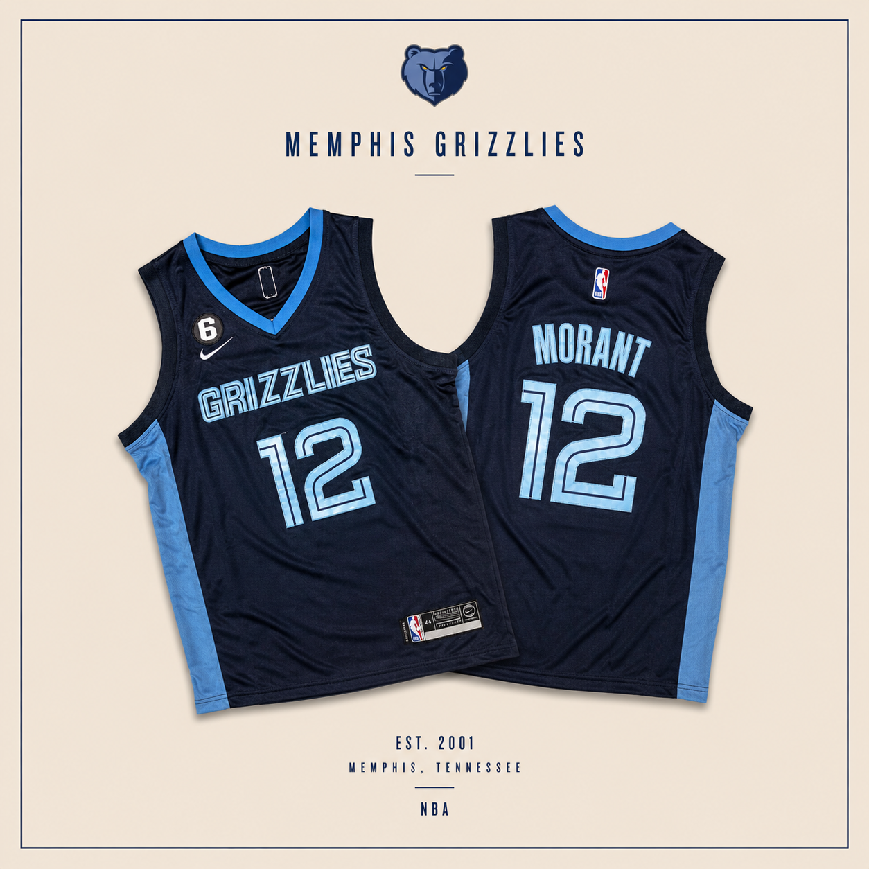 JERSEY NBA MEMPHIS GRIZZLIES