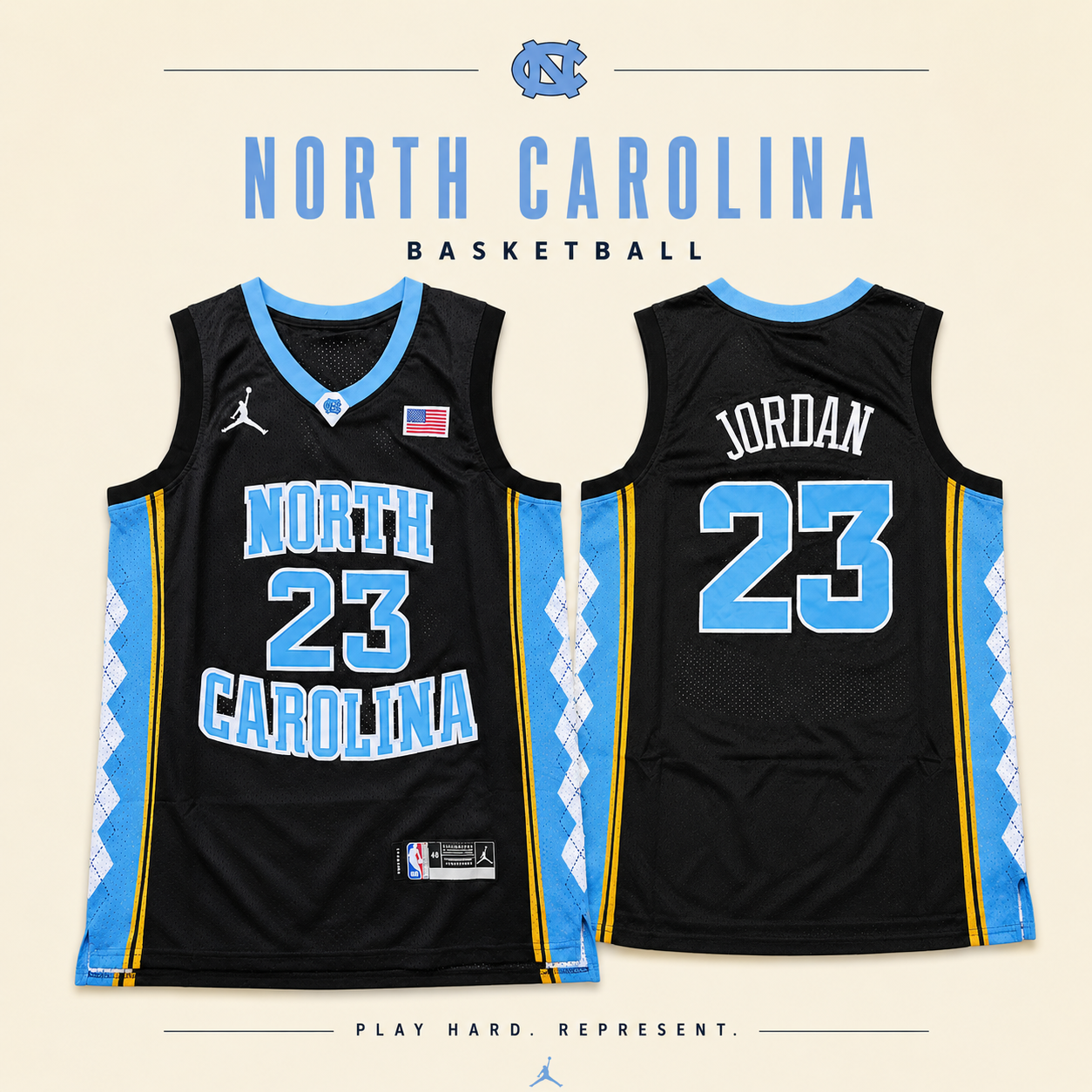 JERSEY NBA NORTH CAROLINA JORDAN 23