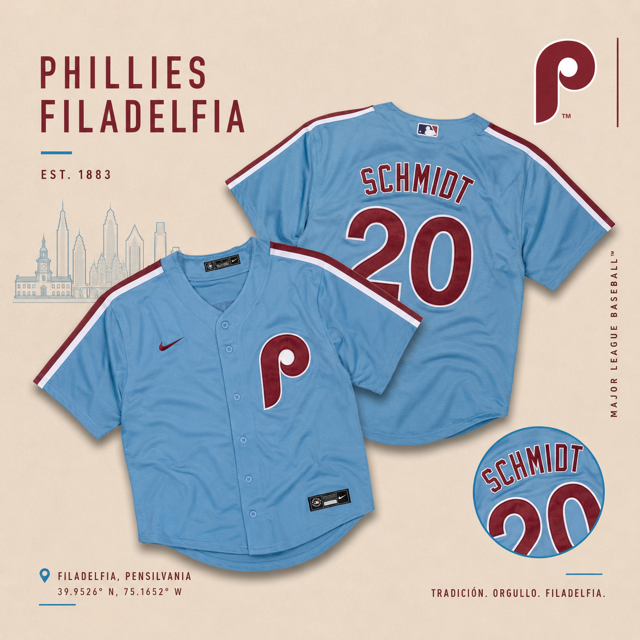 JERSEY MLB PHILLIES FILADELFIA