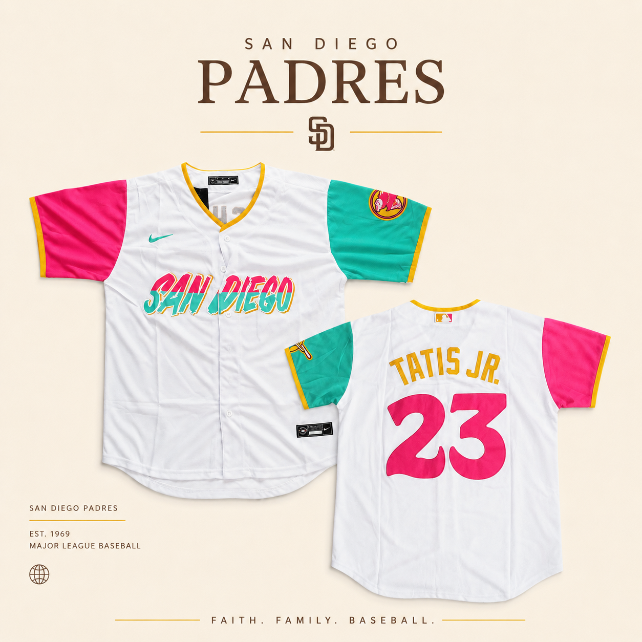 JERSEY MLB PADRES DE SAN DIEGO TATIS JR 23