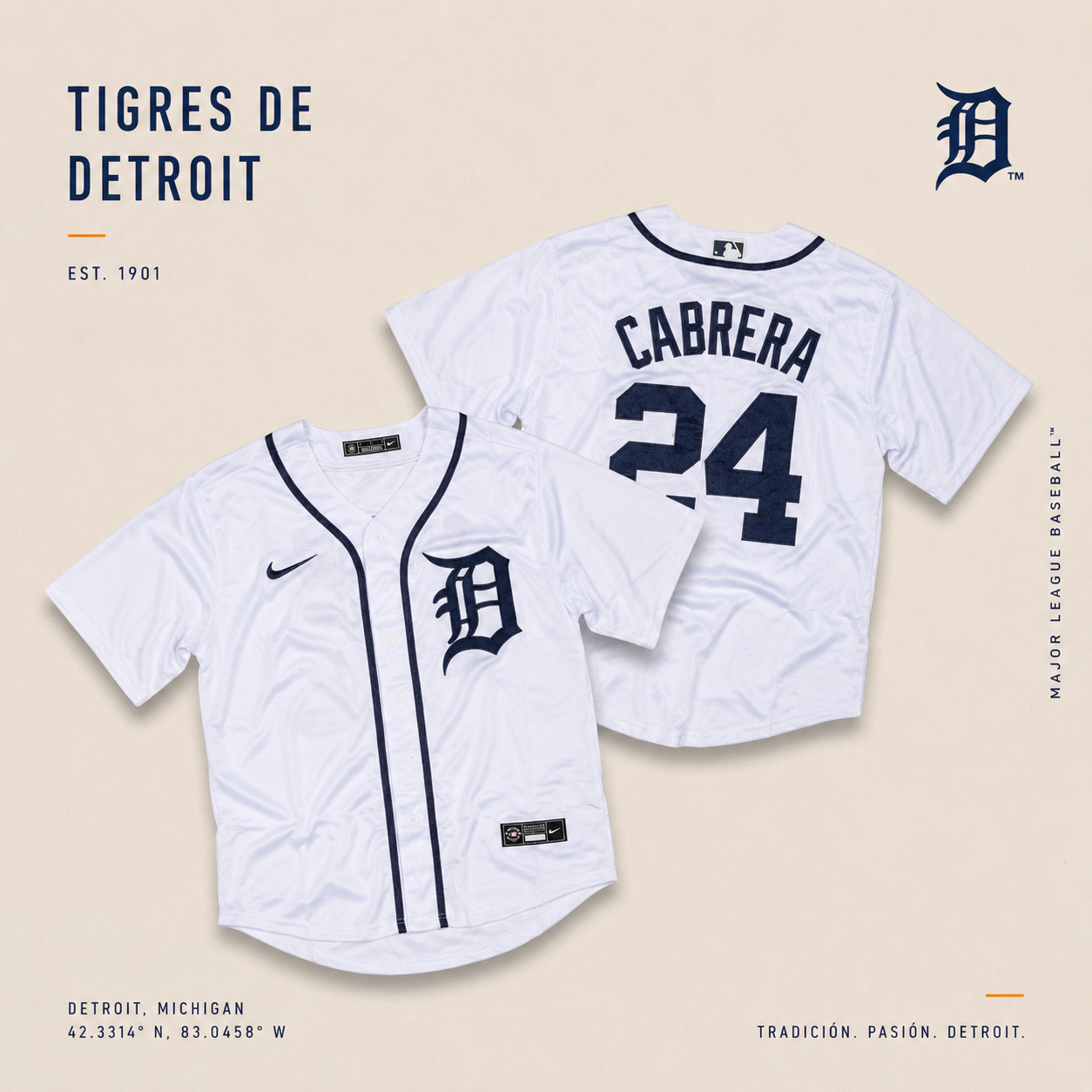 JERSEY MLB TIGRES DE DETROIT